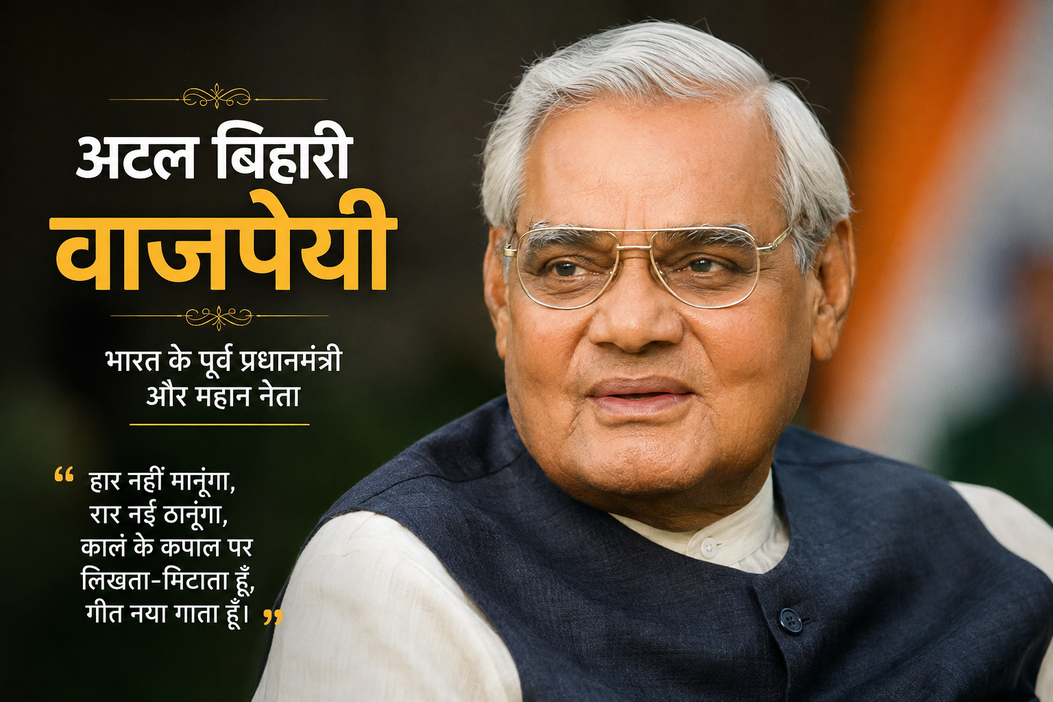 अटल बिहारी वाजपेयी कितनी बार प्रधानमंत्री बने